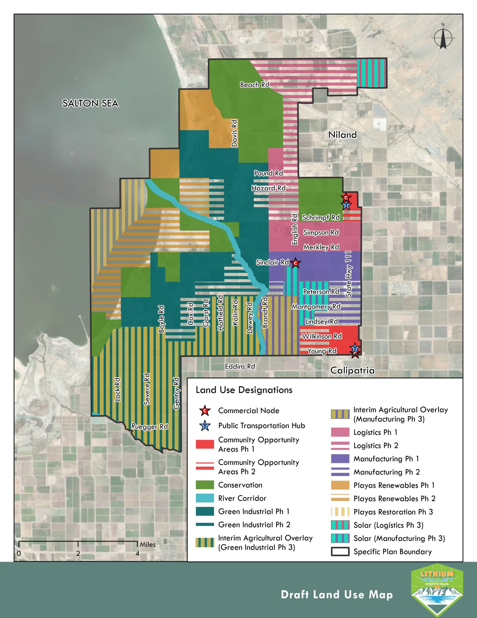 Lithium Valley draft land-use map near the Salton Sea